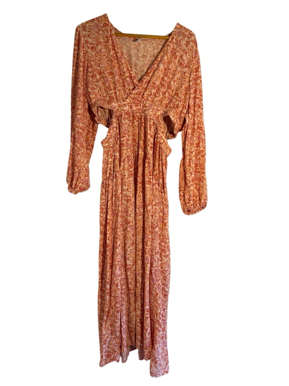 Boho Floral FairyCore Cut Out Maxi Dress | Old Navy